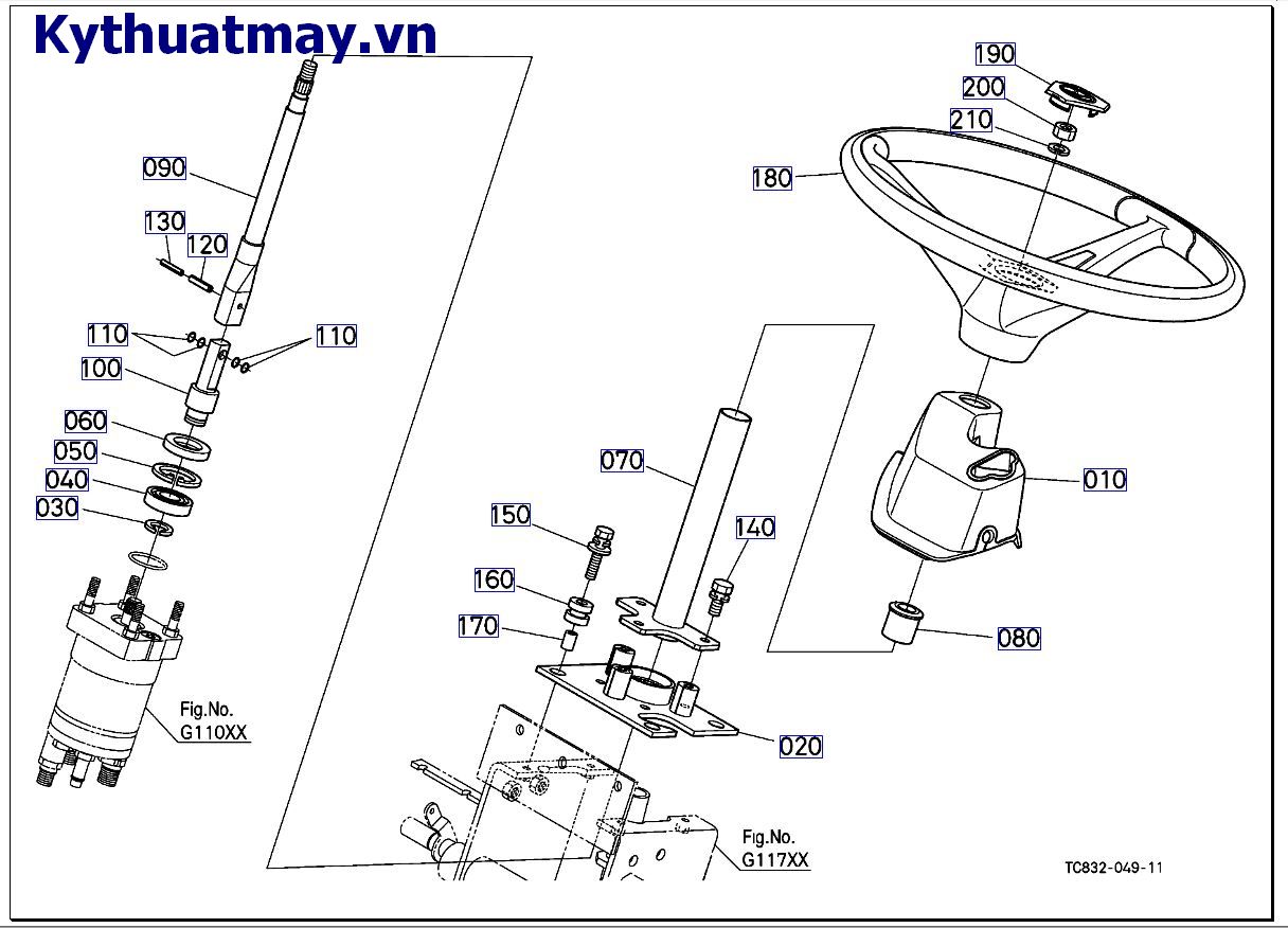 Tay nắm hệ thống lái ( mới) >= 128344